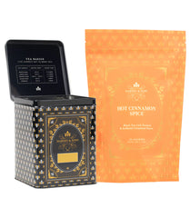 Harney & Sons Hinged Storage Canister – Hot Cinnamon Spice Sachet Bundle