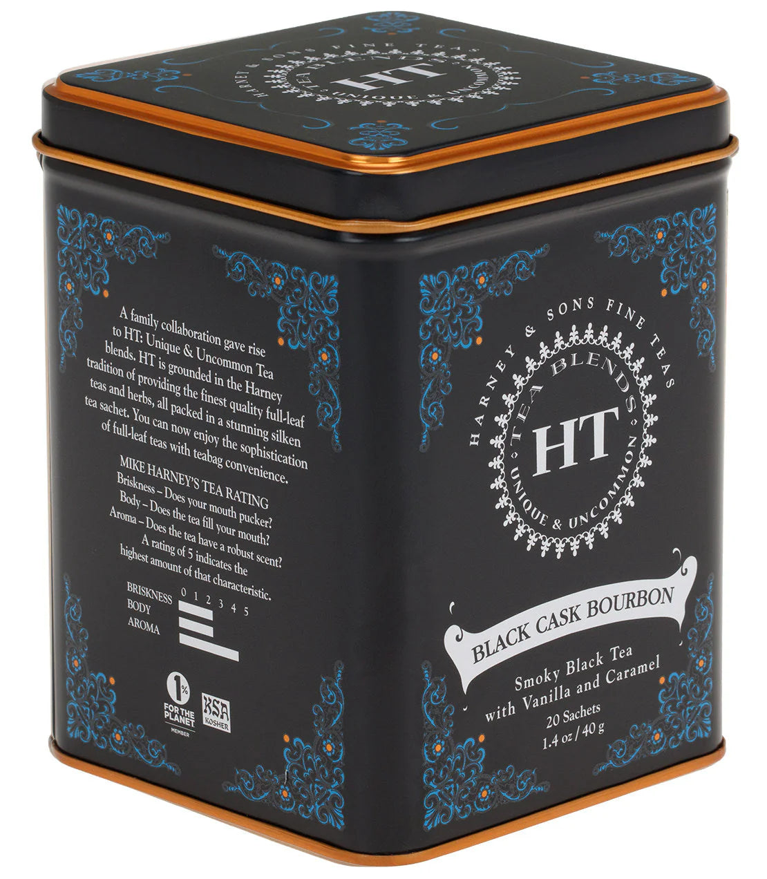 Black Cask Bourbon, HT Tin of 20 Sachets