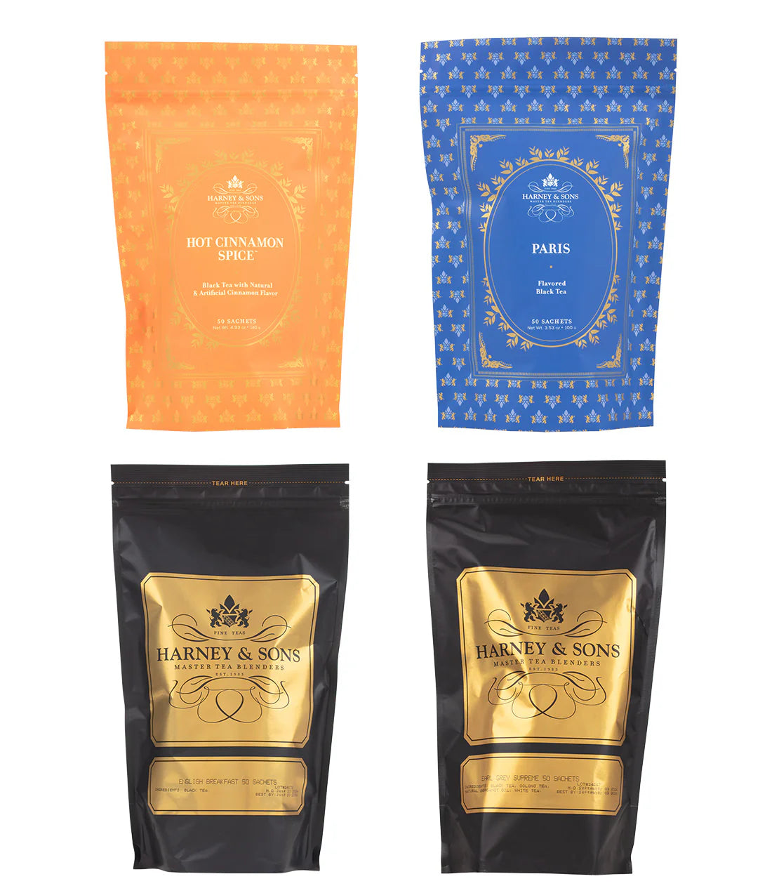 Best Sellers – 4 Bags of 50 Sachet Bundle